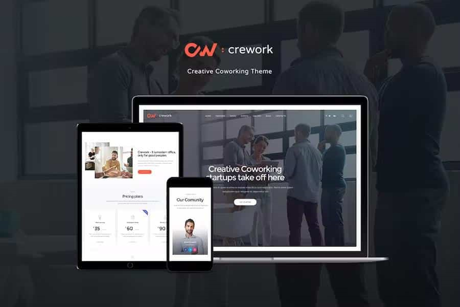 CREWORK – COWORKING AND CREATIVE SPACE WORDPRESS THEME